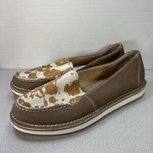 Myra Women's 10 Bronze Sneakers Slip On Casual Cow Rancher NEW
